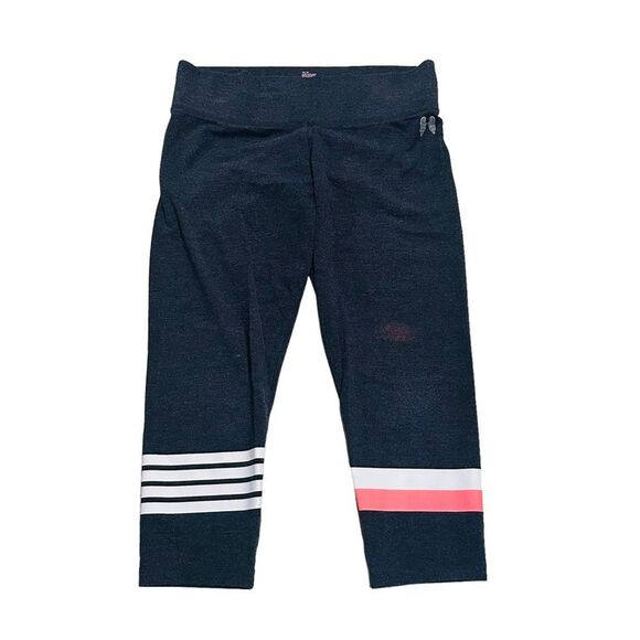 10/$25🦋 Victoria's Secret Dark Blue Ankle Pants w/ Coral/White Stripes - Medium - Picture 1 of 13